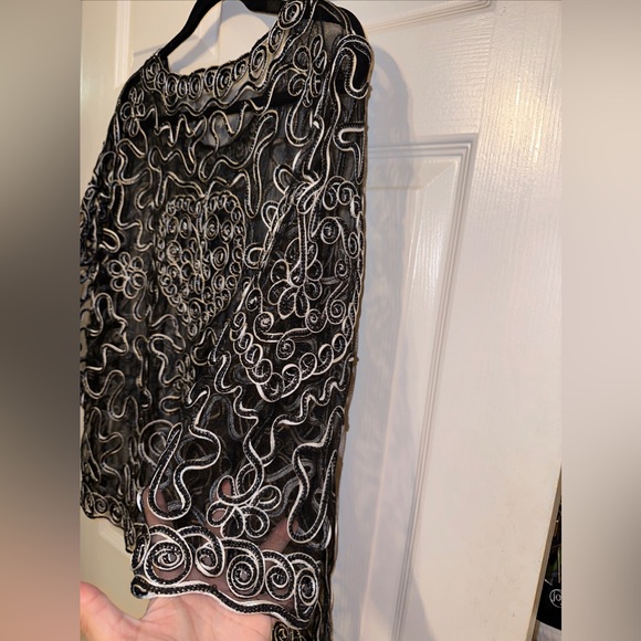 Vintage Art Deco Style Women's Top Soutache Embroidered Blitz  Chunbiu Evening - Picture 7 of 7